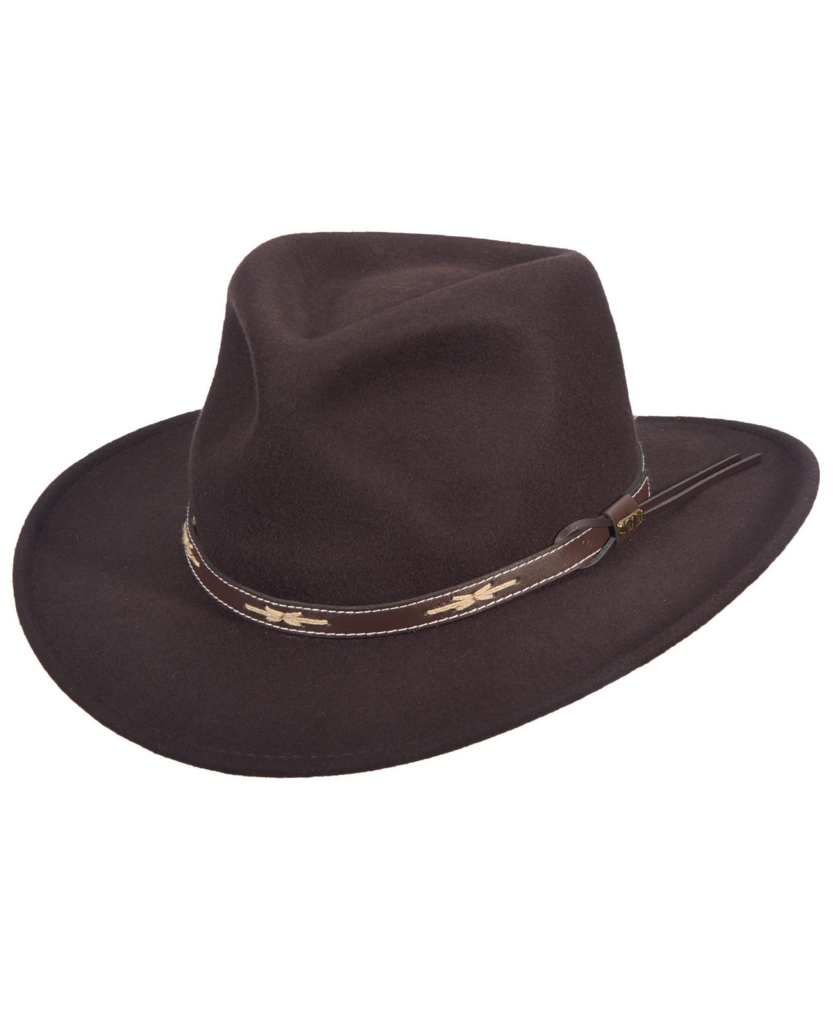 Scala Men's Felt Outback Hat In Brown