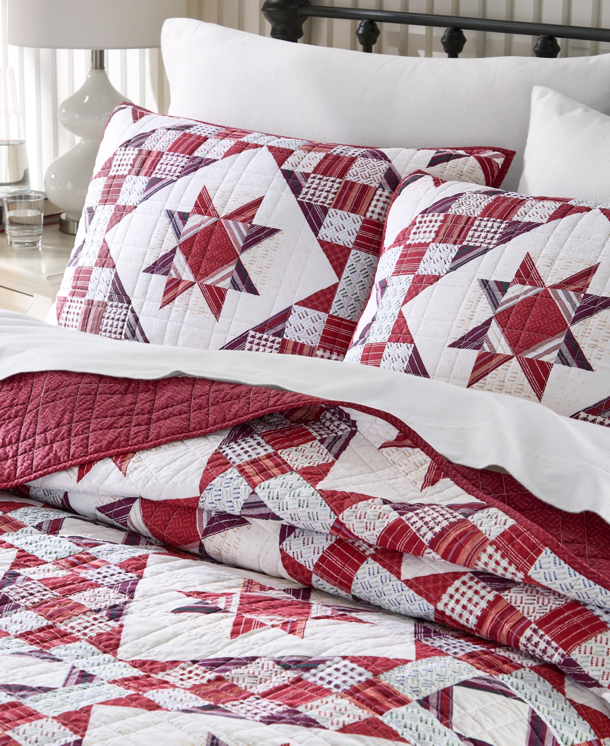 Charter Club Holiday Checker 3-Pc. Quilt Set, Full/Queen, Macy's Exclusive