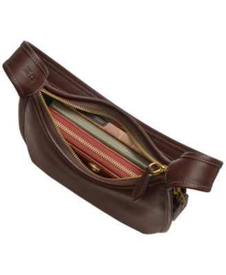 Curve Zip Small Leather Shoulder Bag