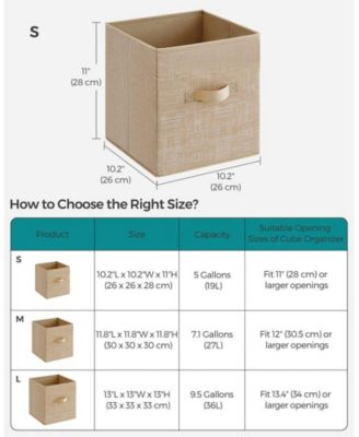 6-Pack 11" Foldable Storage Bins with Double Handles