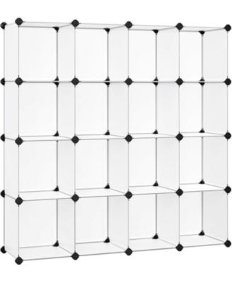 Plastic Closet System 16-Cube Modular Organizer