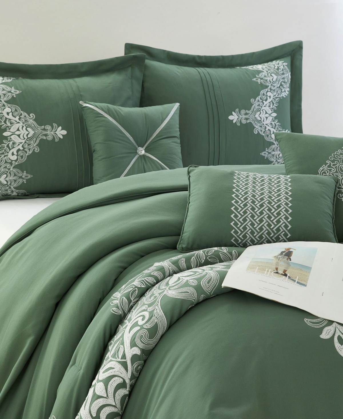 Stratford Park Fannie 7-piece Comforter Set, King In Green