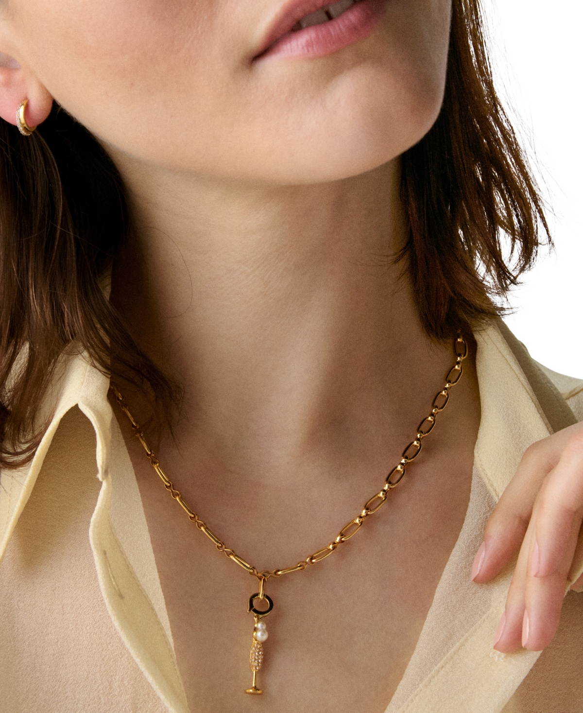 Kate Spade Gold-tone One In A Million Champagne Charm In Multi