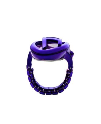 Women's D-Era Quartz Two-Hand Purple Stainless Steel Watch, 19mm