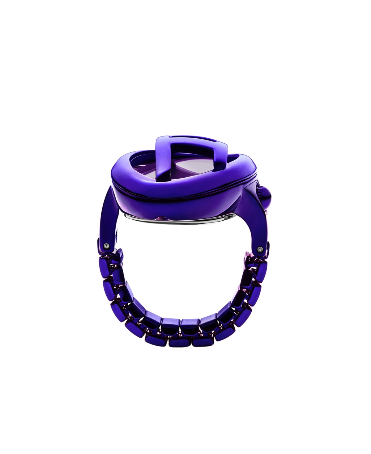 Diesel D-era Purple Stainless Steel Ring Watch In Purple