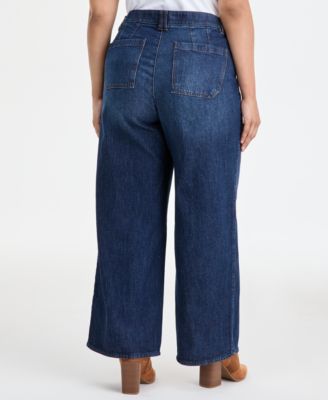 Plus Size AbSolution Wide-Leg Jeans
