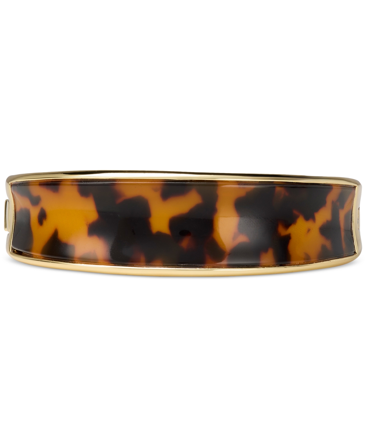 Kate Spade Gold-tone Bold Bangle Bracelet In Brown