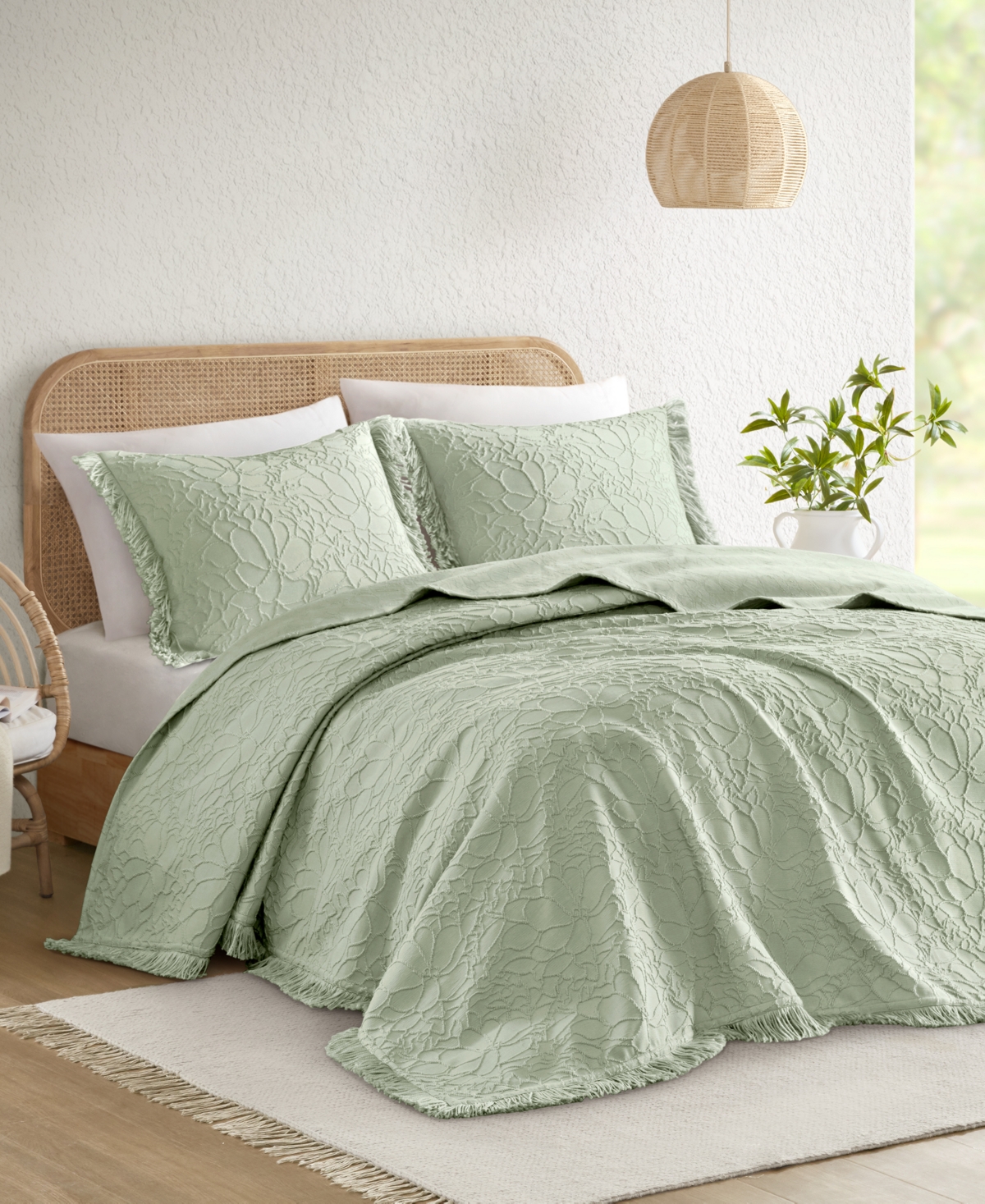 Madison Park Willow Lightweight Breathable 3-pc. Bedspread Set, King In Green