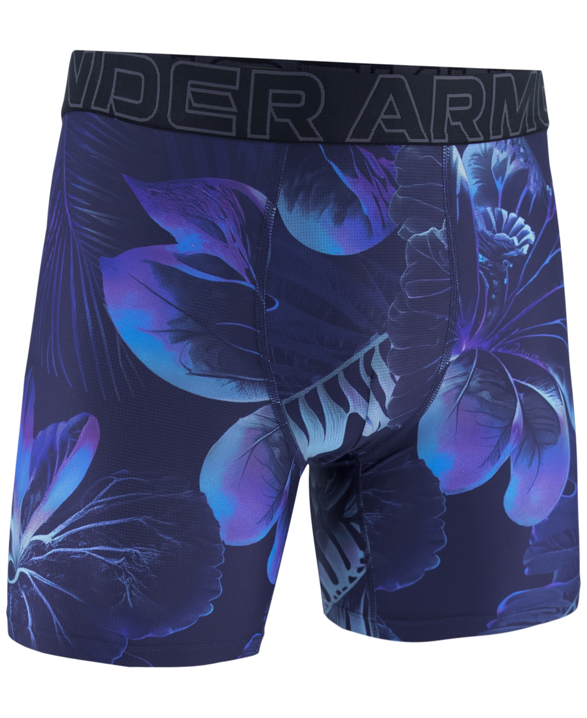 Under Armour Men's Printed Performance Tech Mesh 6" Boxer Briefs In Purple