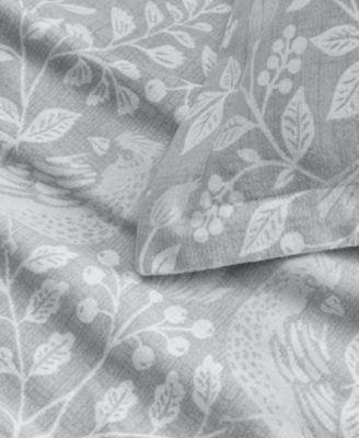 Festive Damask Flannel 3-Pc. Comforter Set, King, Macy's Exclusive