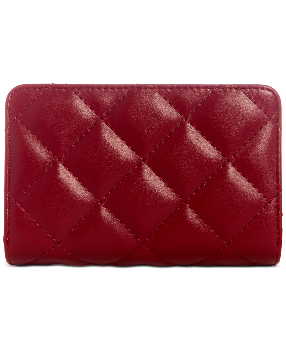 Guess Tinsley Quilted French Wallet In Red