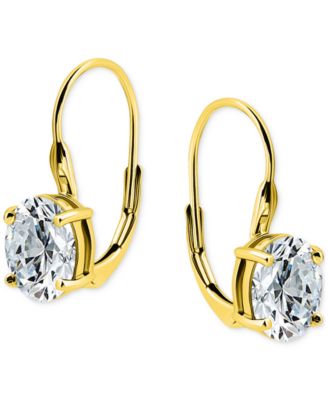 Giani Bernini - Cubic Zirconia Leverback Drop Earrings in 18k Gold-Plated Sterling Silver