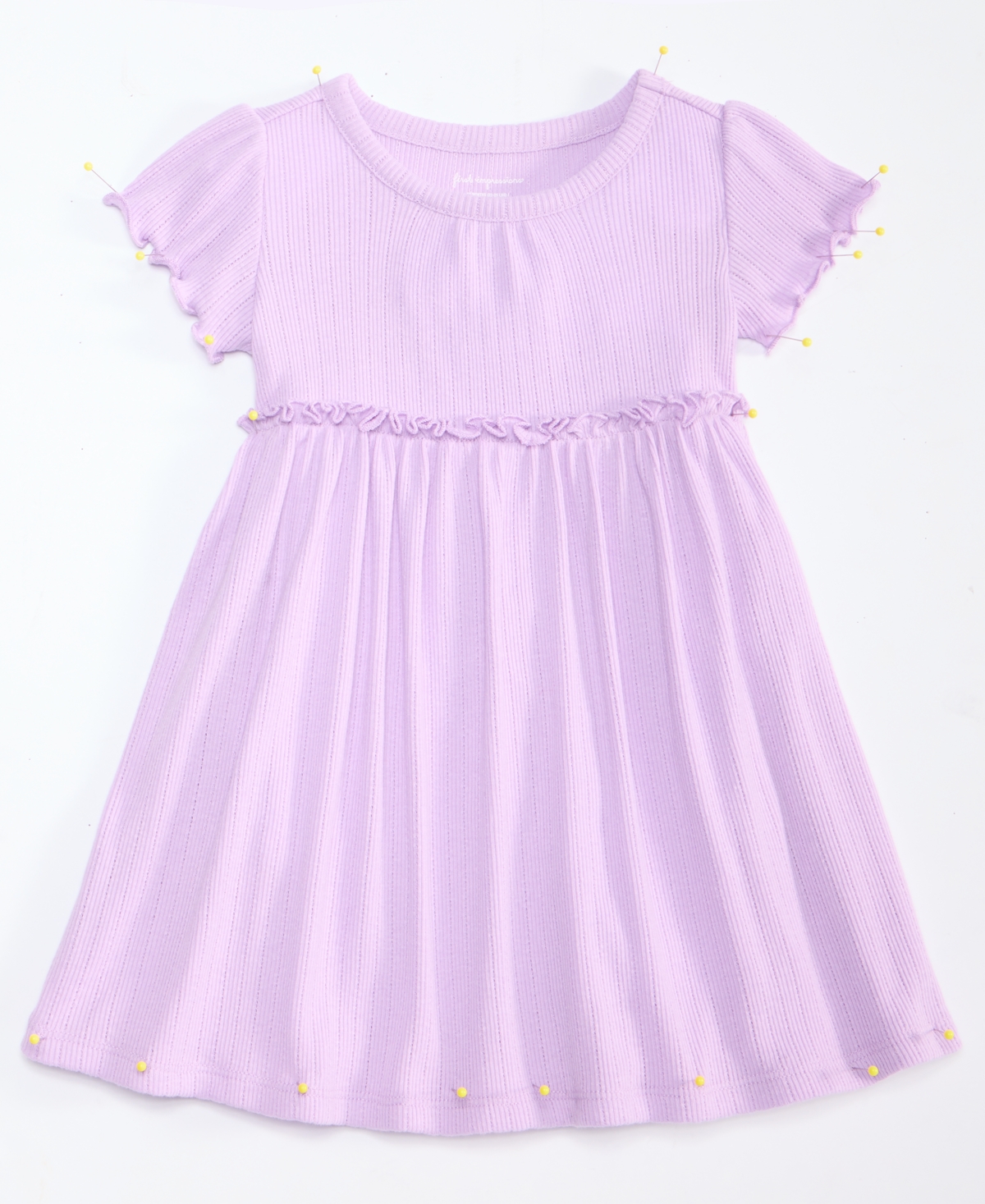 First Impressions Baby Girls Short-Sleeve Solid Pointelle Dress