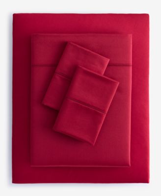 Solid 550 Thread Count 100% Cotton 3-Pc. Sheet Set, Twin, Exclusively at Macy’s