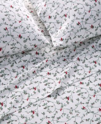 550 Thread Count Holiday Printed Cotton 4-Pc. Sheet Set, Full, Exclusively at Macy’s