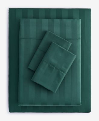 1.5" Stripe 550 Thread Count 100% Cotton 3-Pc. Sheet Set, Twin, Exclusively at Macy’s