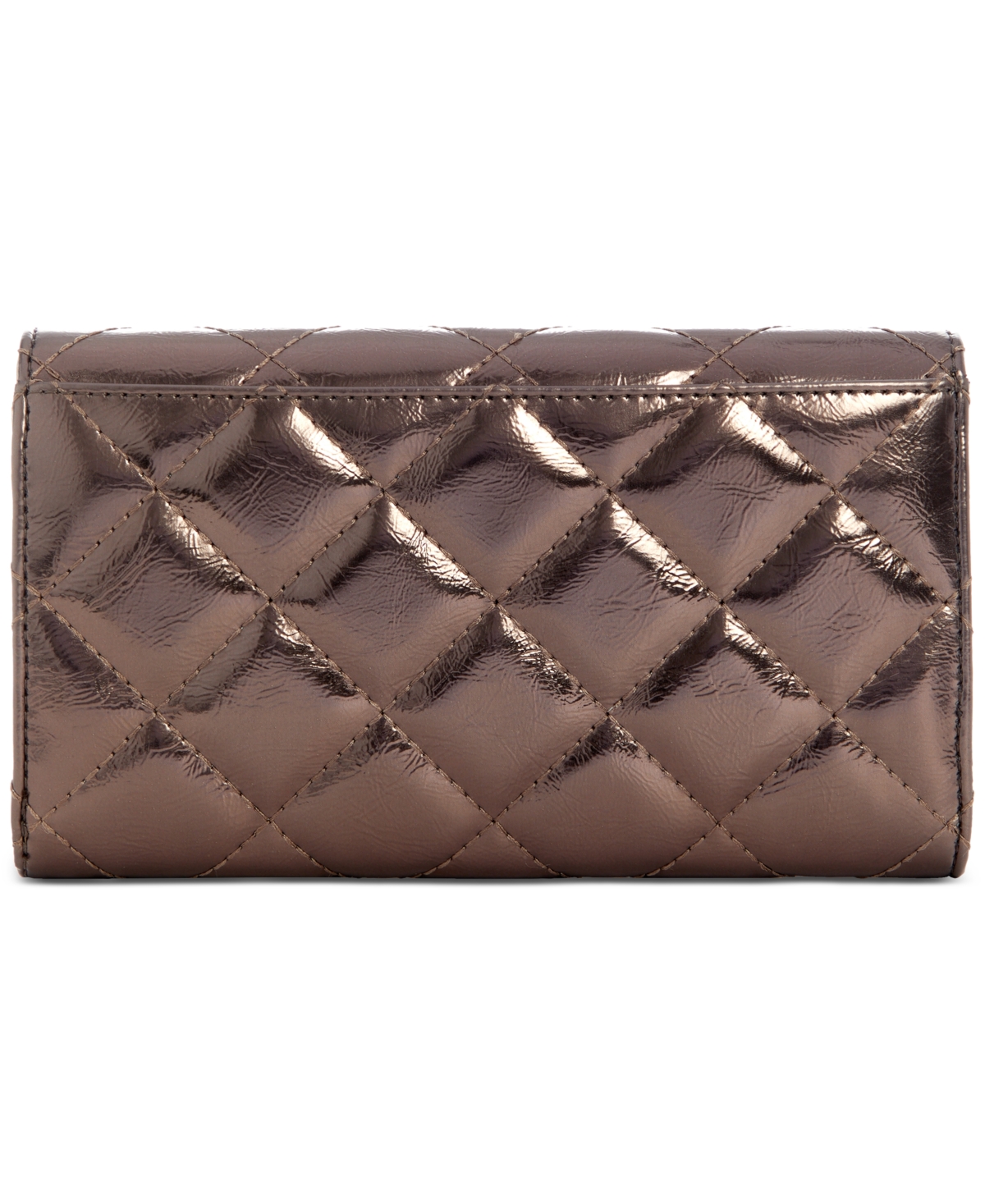 Guess Tinsley Quilted Phone Organizer Wristlet In Silver