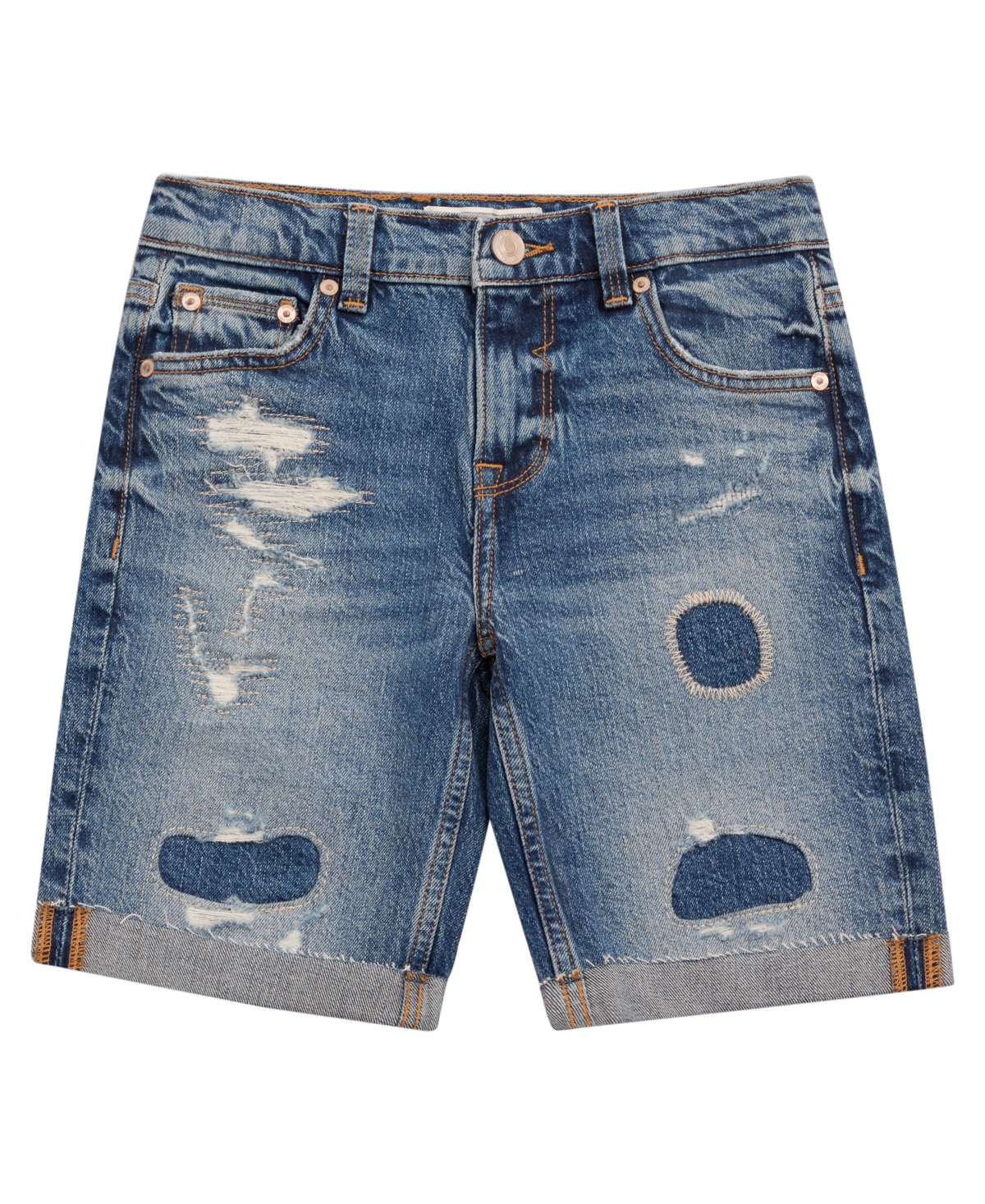 Guess Big Boys Distressed Denim Shorts In Blue