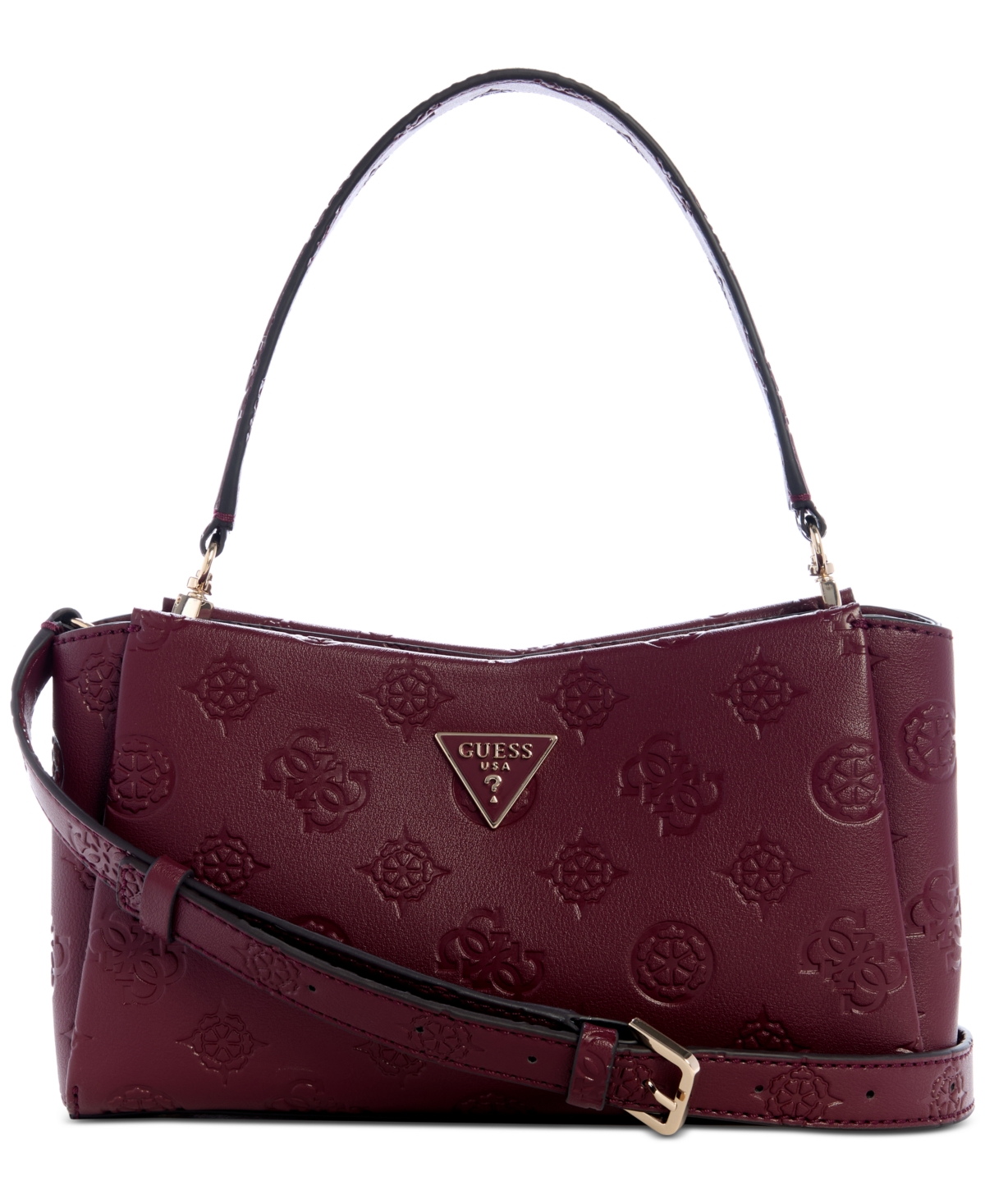 Guess Tisha Small Logo Crossbody Bag In Red