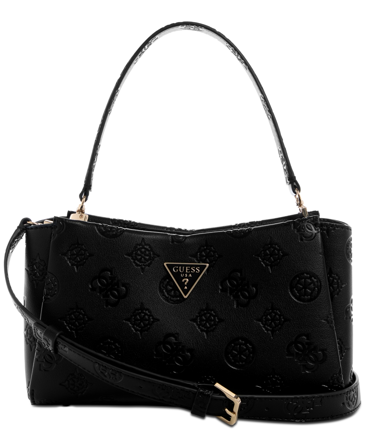 Guess Tisha Small Logo Crossbody Bag In Blue