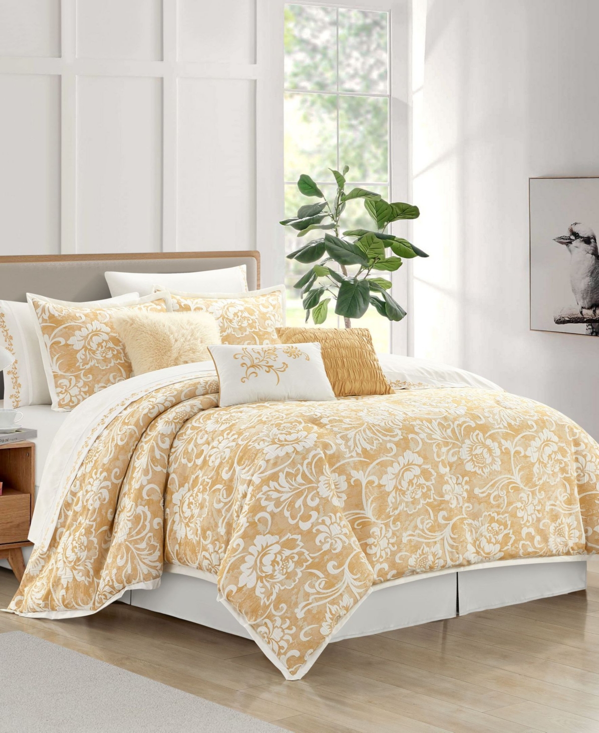 Stratford Park Sendy Floral 11-pc. Comforter Set, California King In Yellow