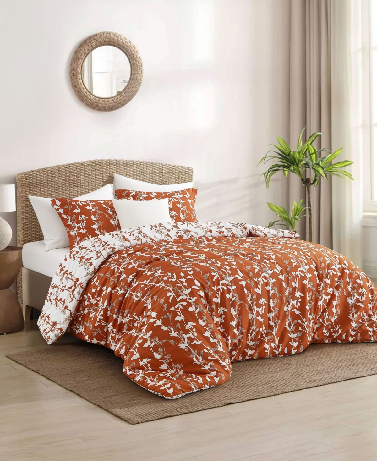 Stratford Park Millie Leaves 2-pc. Comforter Set, Twin In Brown