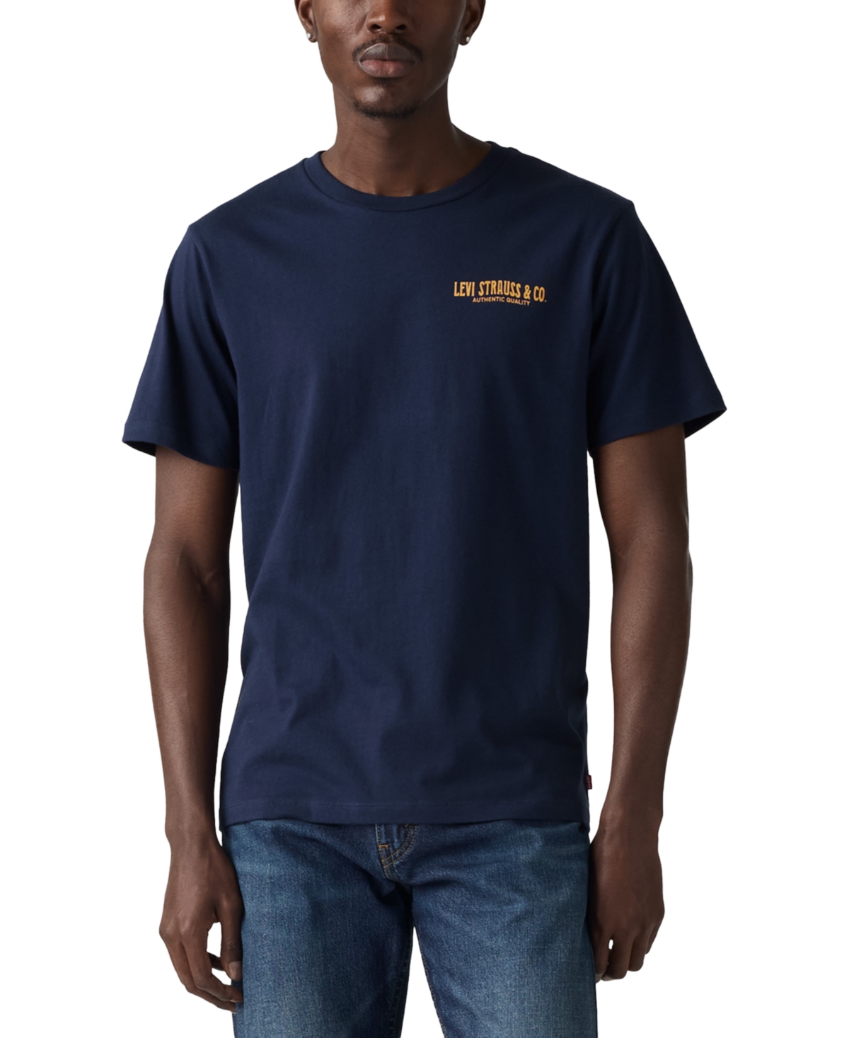 Men's Short Sleeve Logo Graphic Crewneck T-Shirt - Harv Gold