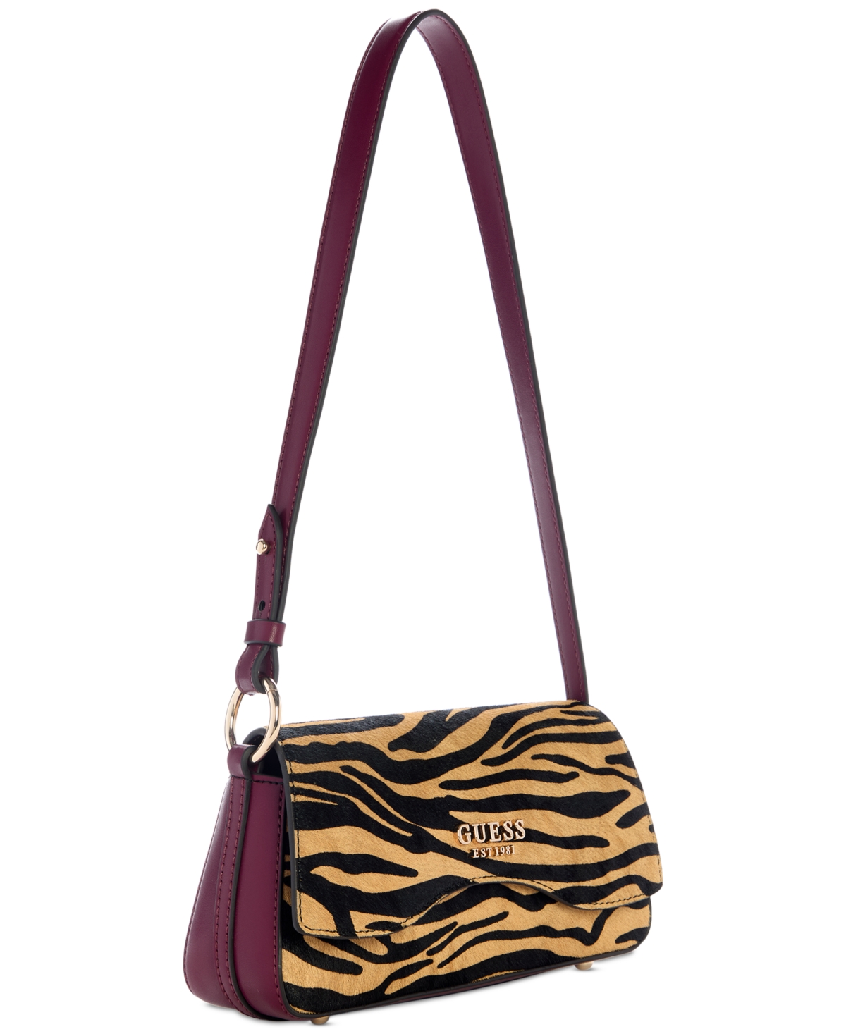 Guess Domitilla Small Flap Shoulder Bag In Black