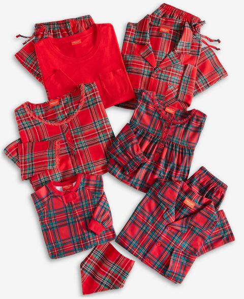 Пижама Brinkley Plaid Family для мужчин — Holiday Lane, цвет: Candy Canes