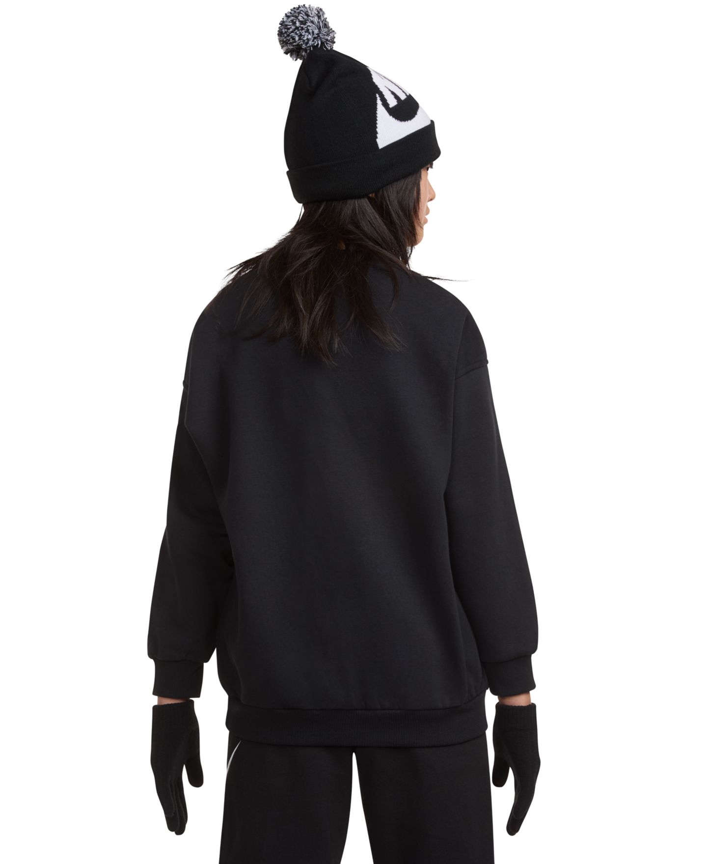 Детский комплект Nike Swoosh: шапка и перчатки, 8-20 лет, 2 предмета, цвет: Чёрный — фото 5