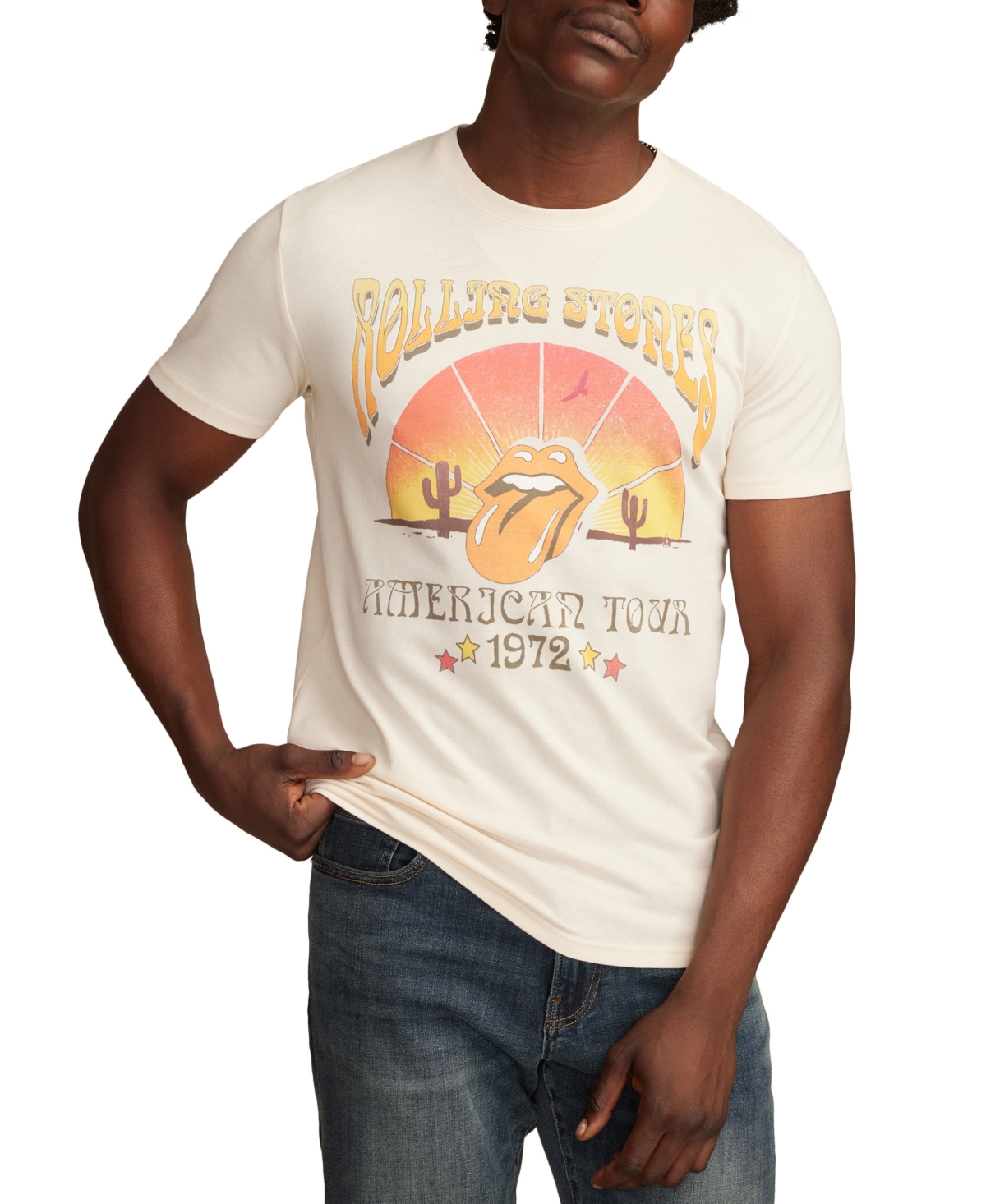 Lucky Brand Men's Rolling Stones Desert Short Sleeve Crewneck Graphic T-shirt In Multi