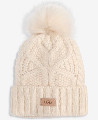 Cable Knit Pom Beanie