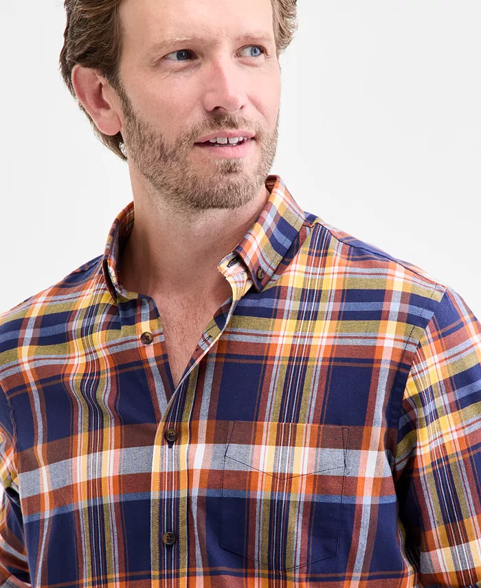 Men's Brushed Cotton Button-Down Shirt - thumbnail 3