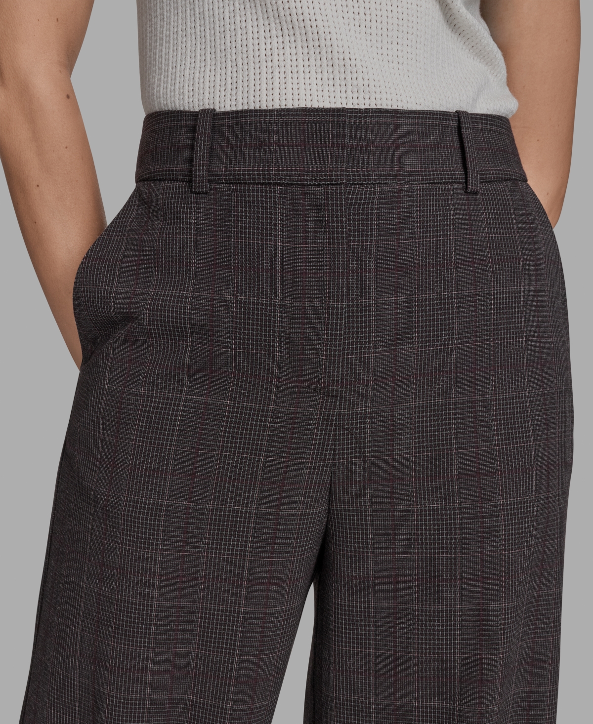 Bcbg Women's Plaid Wide-Leg Trousers