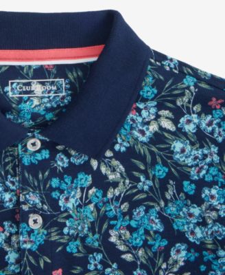 Men's Copenhagen Regular-Fit Moisture-Wicking Performance Stretch Floral Piqué Polo Shirt, Macy's Exclusive