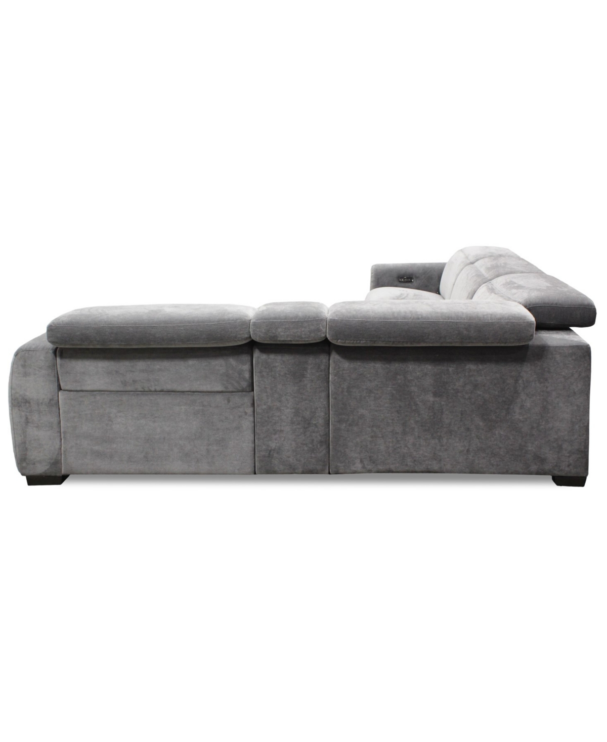 Macy's Brownell 5-pc. L-shape Sectional With 2 Power Motion Chairs & 1 Console, Exclusively At  In Gray