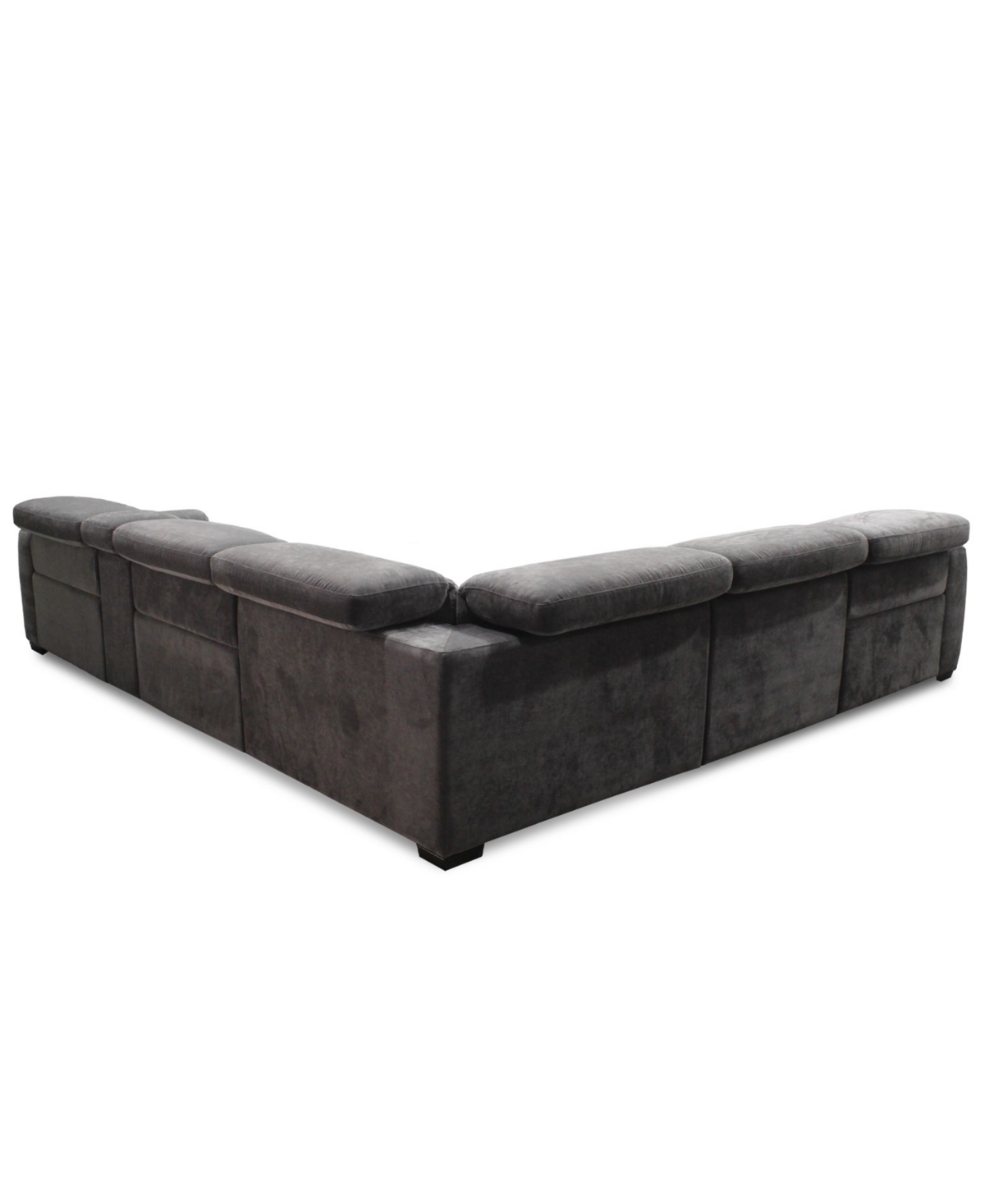 Macy's Brownell 6-pc. L-shape Sectional With 3 Power Motion Chairs & 1 Console, Exclusively At  In Gray