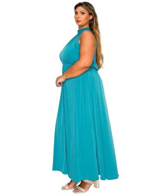 Plus Size Cassia Halter Neck Dress