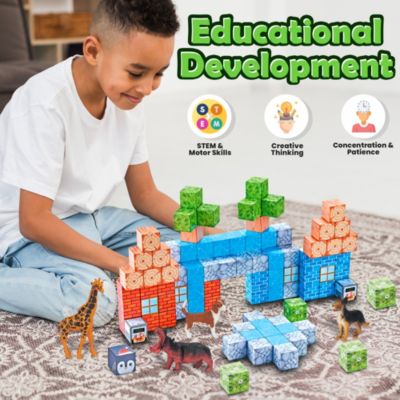 Magnetic Blocks Building Cubes Game, Sensory Toys 100-Pieces