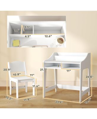Kids Desk and Chair Set, Children Study Table with Chair,