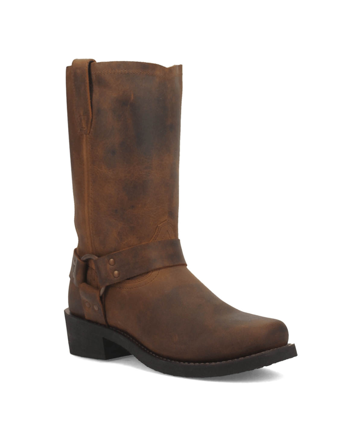 Men's Dean Leather Harness Boot - Dark brown