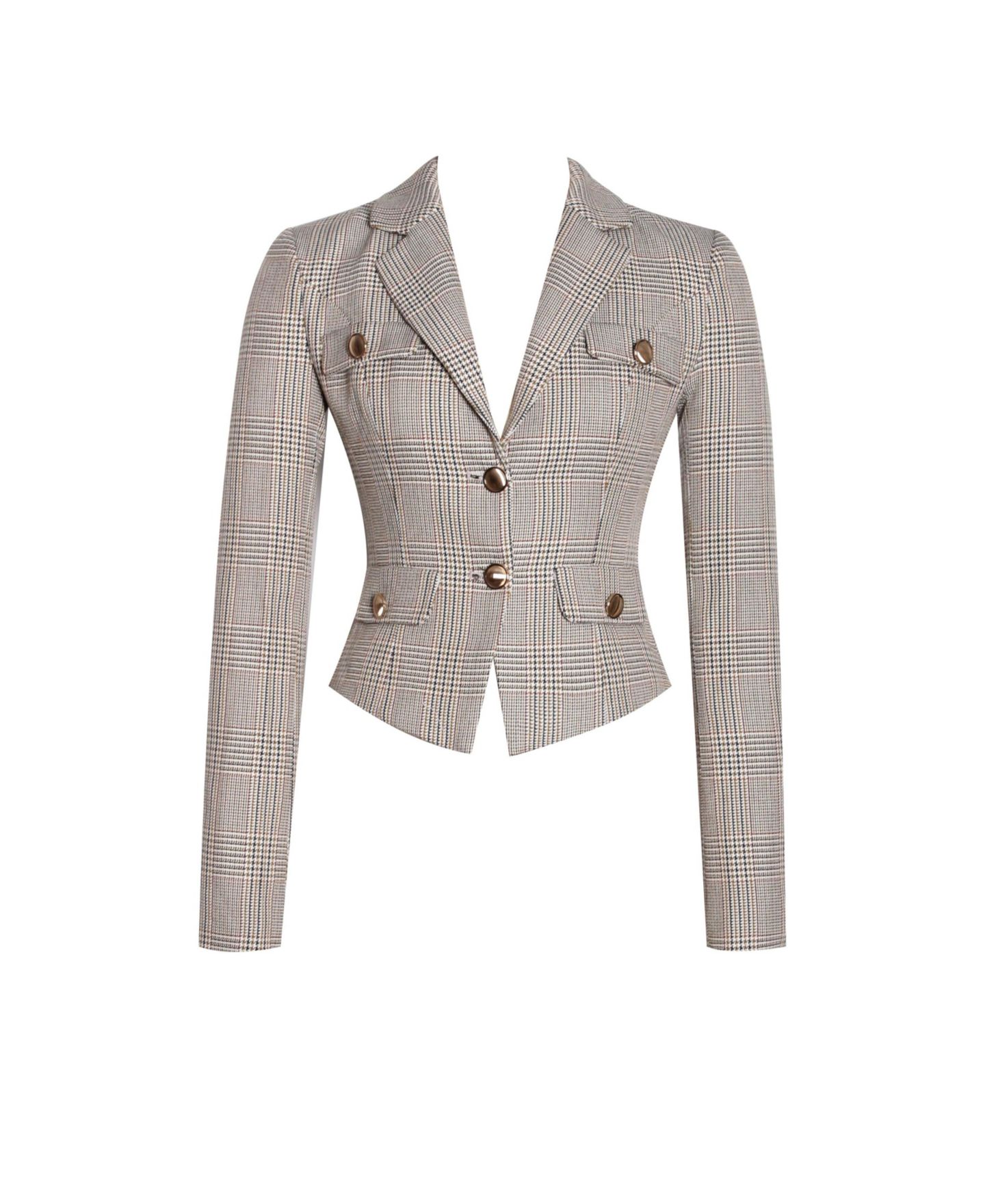 Женская куртка Miss Circle Oakley Brown Plaid Preppy Style Blazer, цвет: Коричневый — фото 10