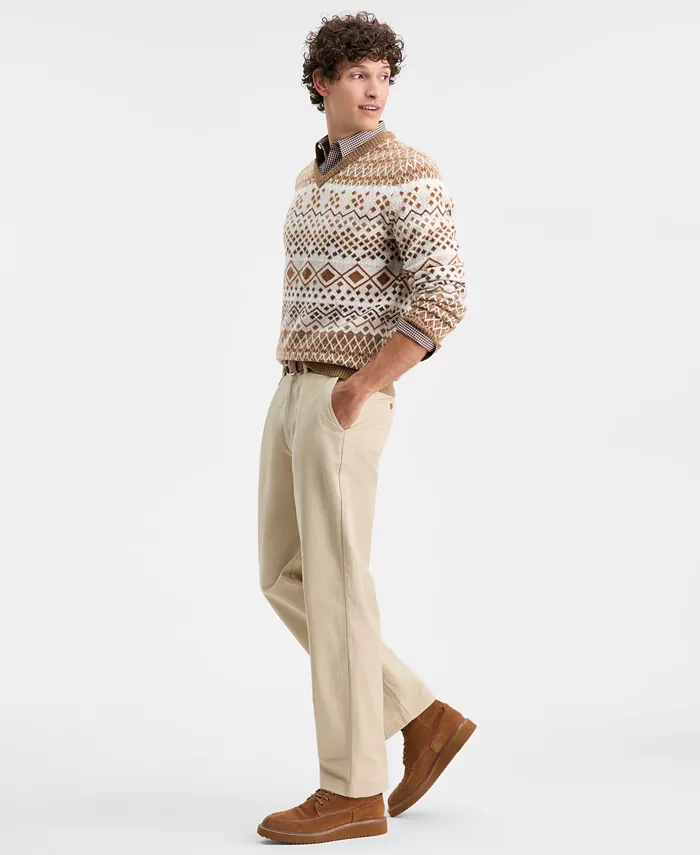 Men's Relaxed-Fit Herringbone Twill Pants - thumbnail 3