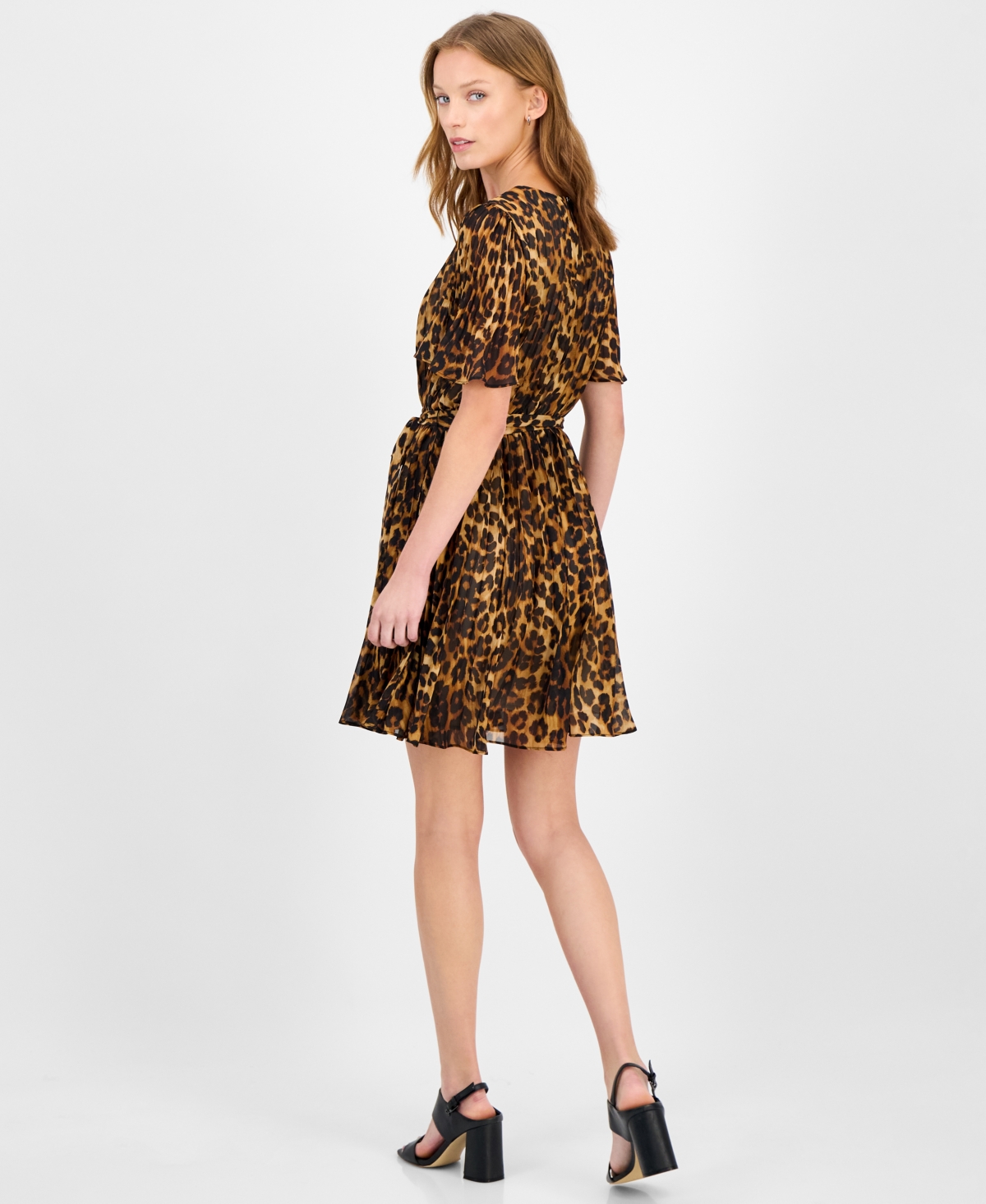 Sam Edelman Women's Short-Sleeve Pleated Minidress