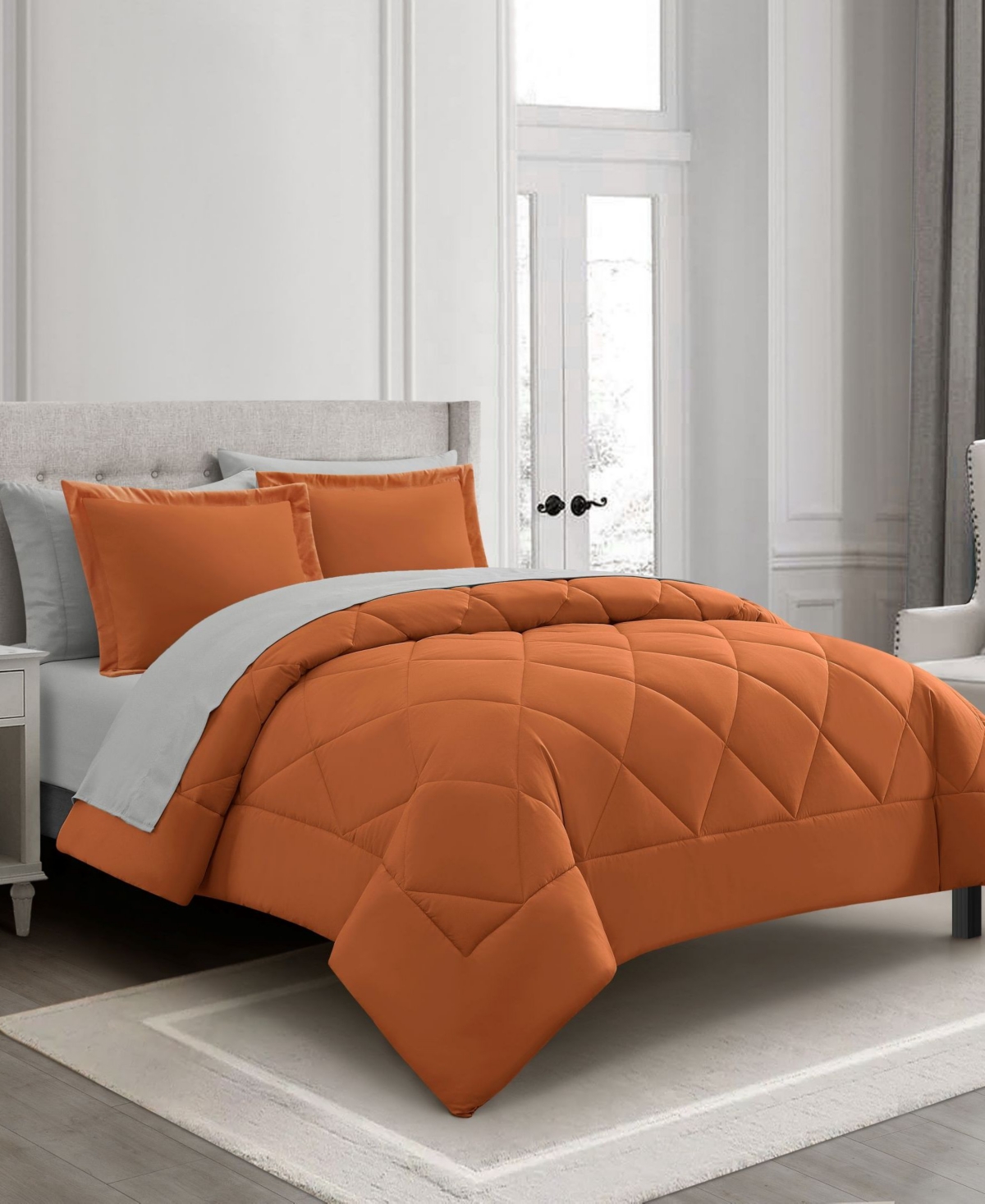 Stratford Park Arelia Geometric 7-pc. Comforter Set, Full In Orange
