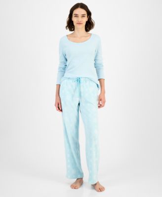 Charter Club - Women's Printed Fleece Pajama Pants
