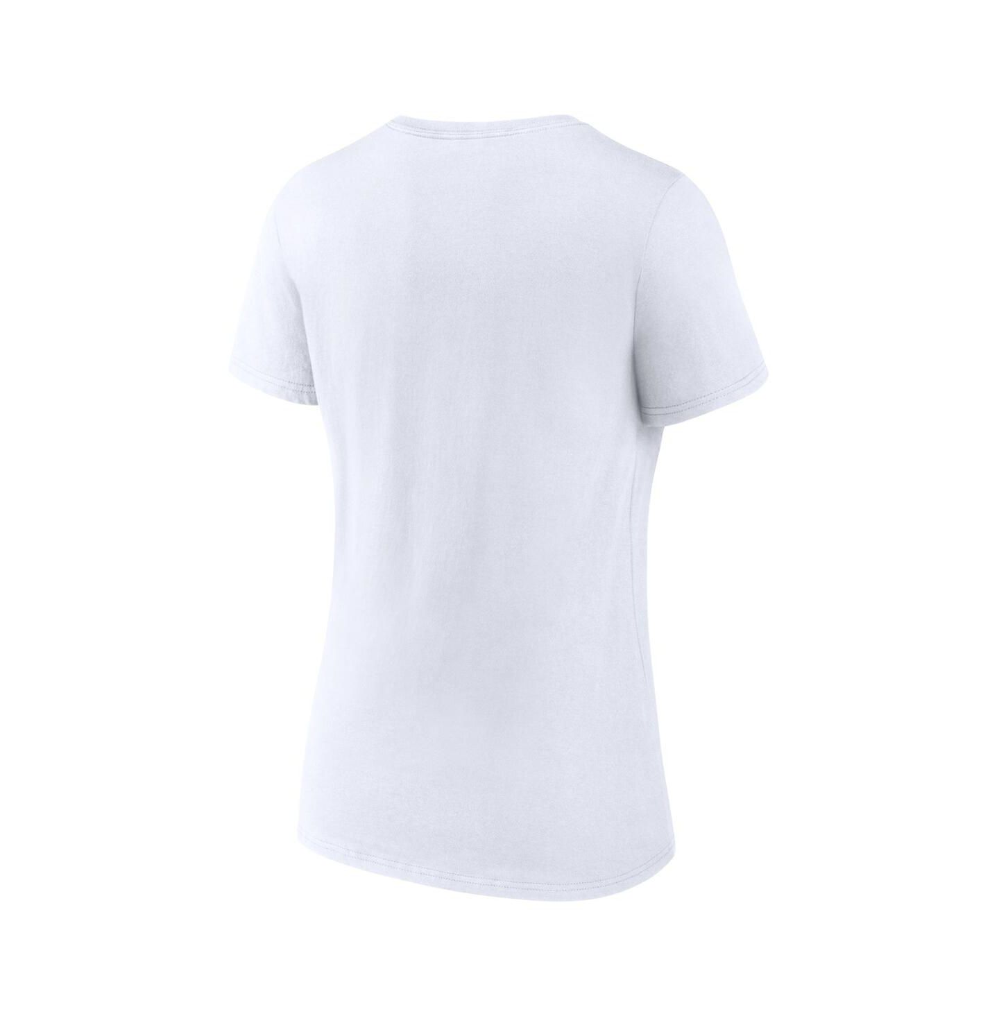 Женская футболка Fanatics White New York Rangers 2024 Hockey Fights Cancer V-Neck — фото 3