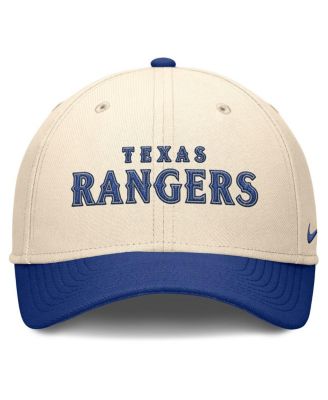 Men's Natural/Royal Texas Rangers Statement Rise Performance Flex Hat