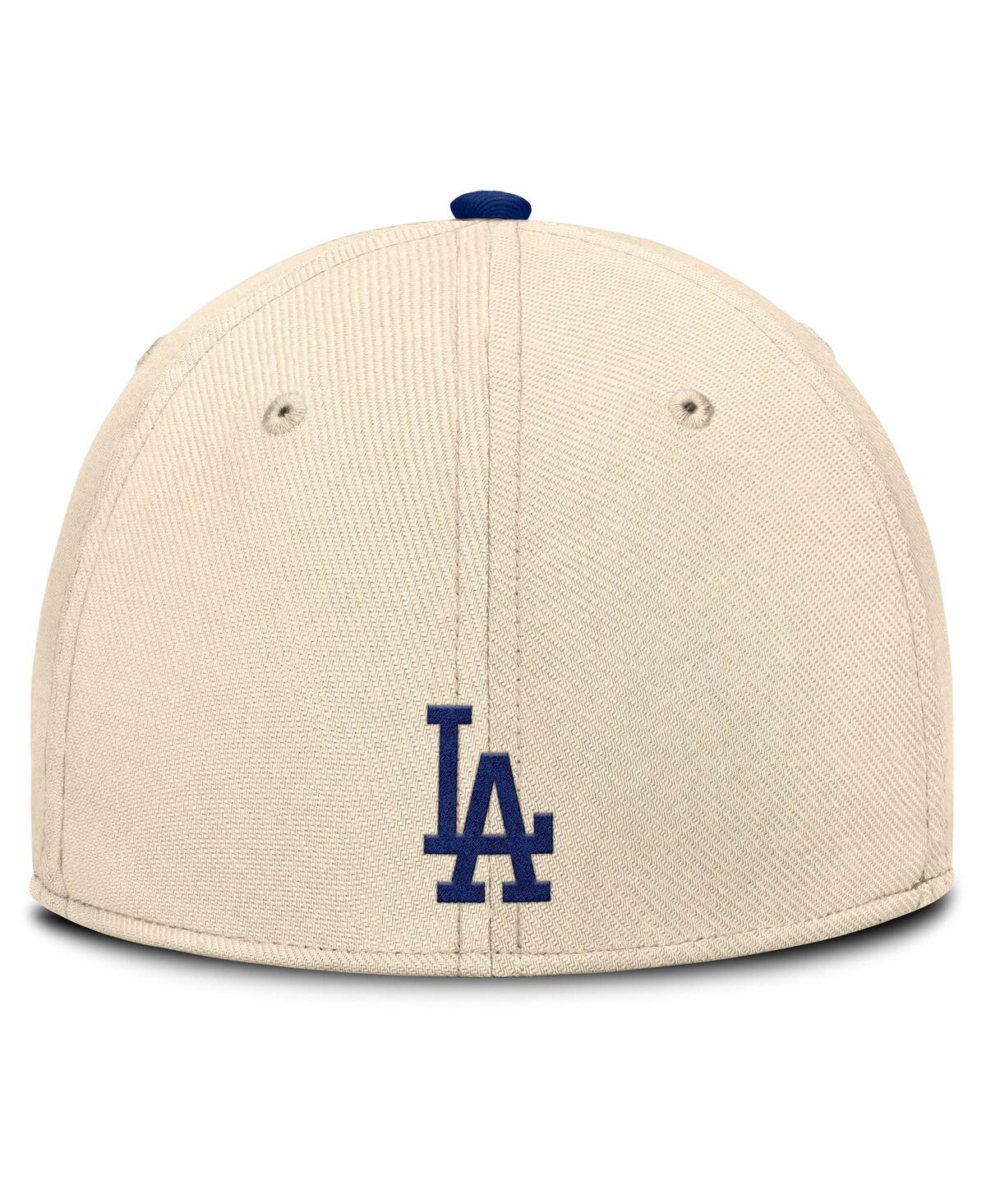 Nike Men's Natural/royal Los Angeles Dodgers Statement Rise Performance Flex Hat In Multi