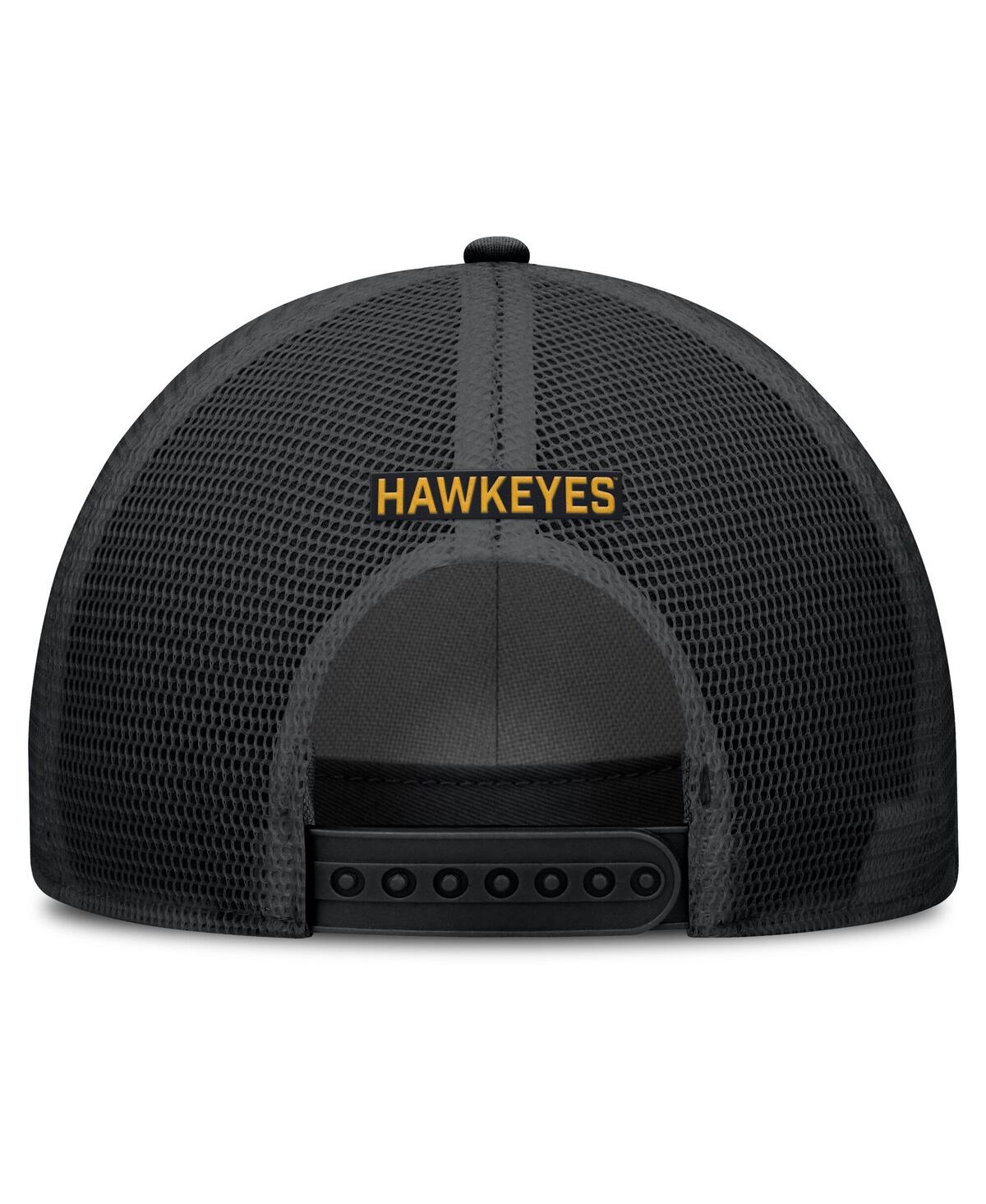 Nike Iowa Primetime Rise  Men's College Trucker Adjustable Hat In Black